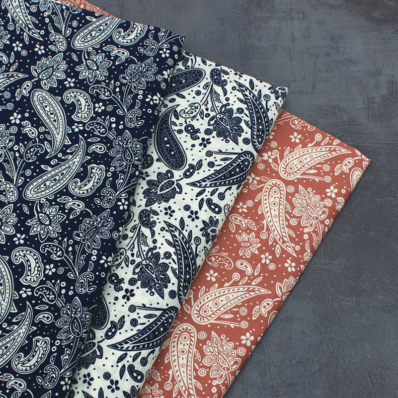 Sewing By - Paisley Fabric Ethnic Cotton Poplin Printed