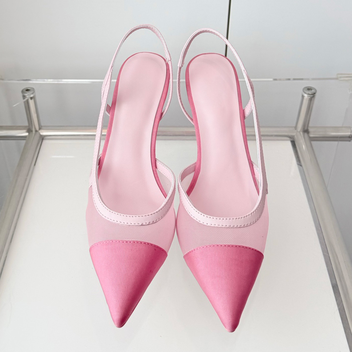 Sewing Fabric - 2026 Women's Mesh Panel Slingback Heeled