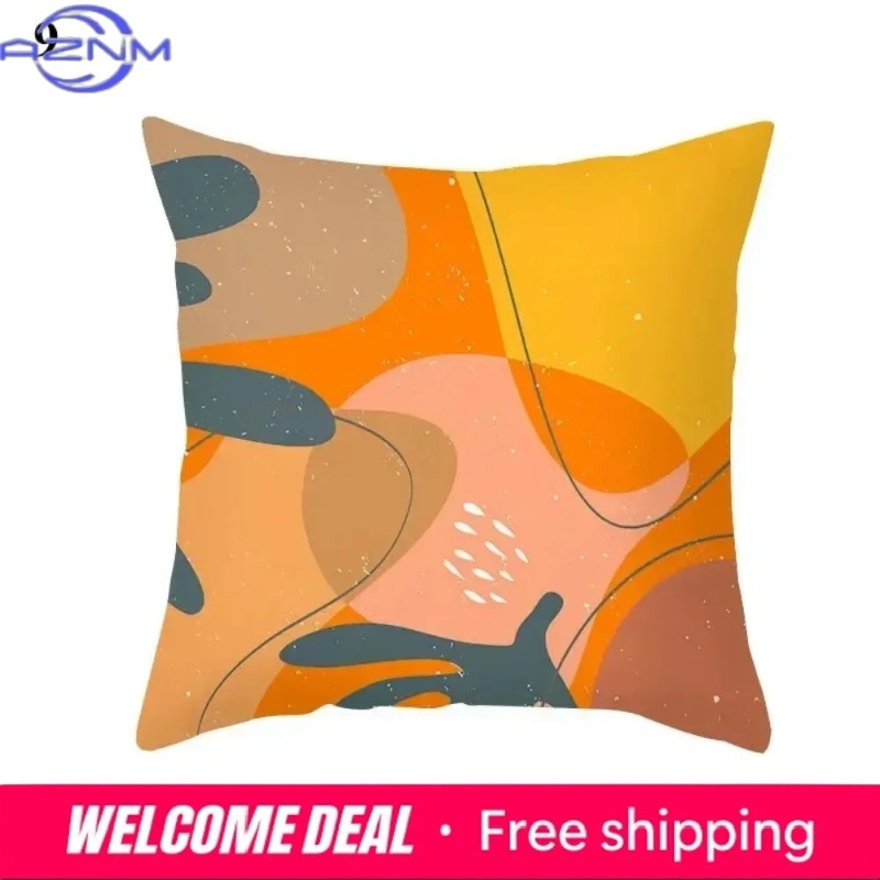Boho Orange Abstract Cushion C - Century Textile & Sewing Supply Photos บทวิจารณ์และราคา