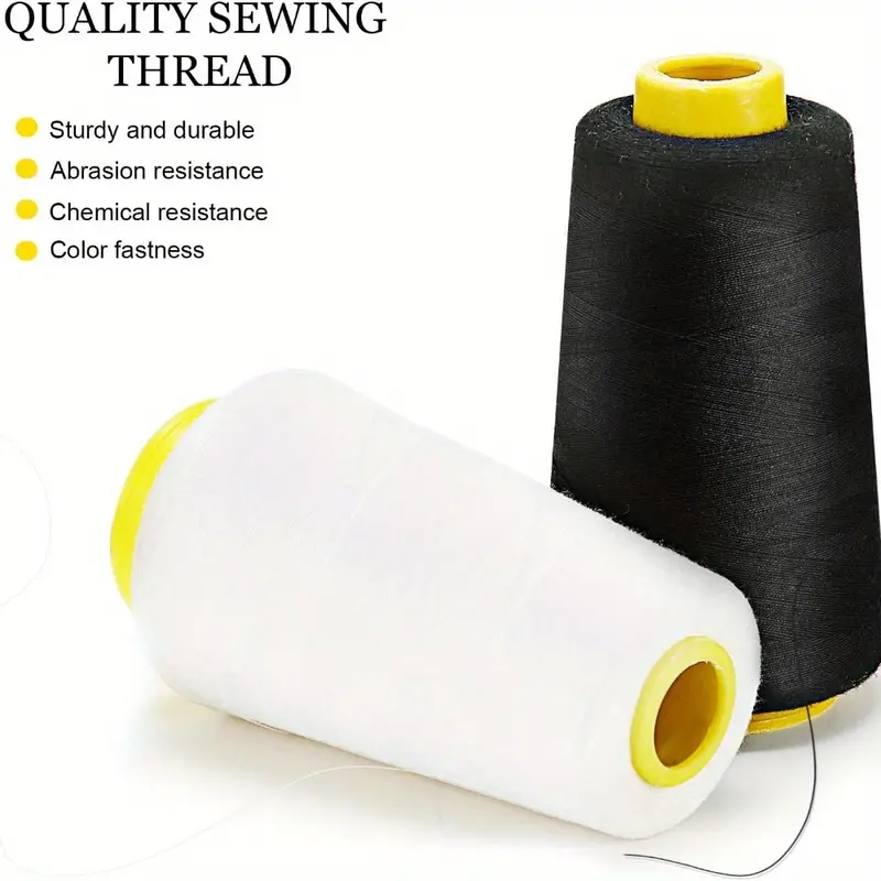 3 Black + 3 White Overlock Thr - Serger Thread Cone บทวิจารณ์และราคา