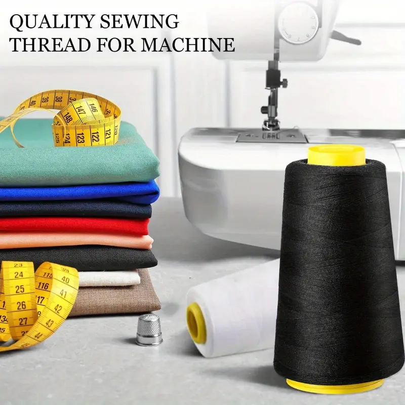 3 Black + 3 White Overlock Thr - Serger Thread Cone บทวิจารณ์และราคา