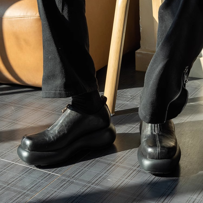 Derby Shoes for Men's Height I - Sewing Front Zipper บทวิจารณ์และราคา