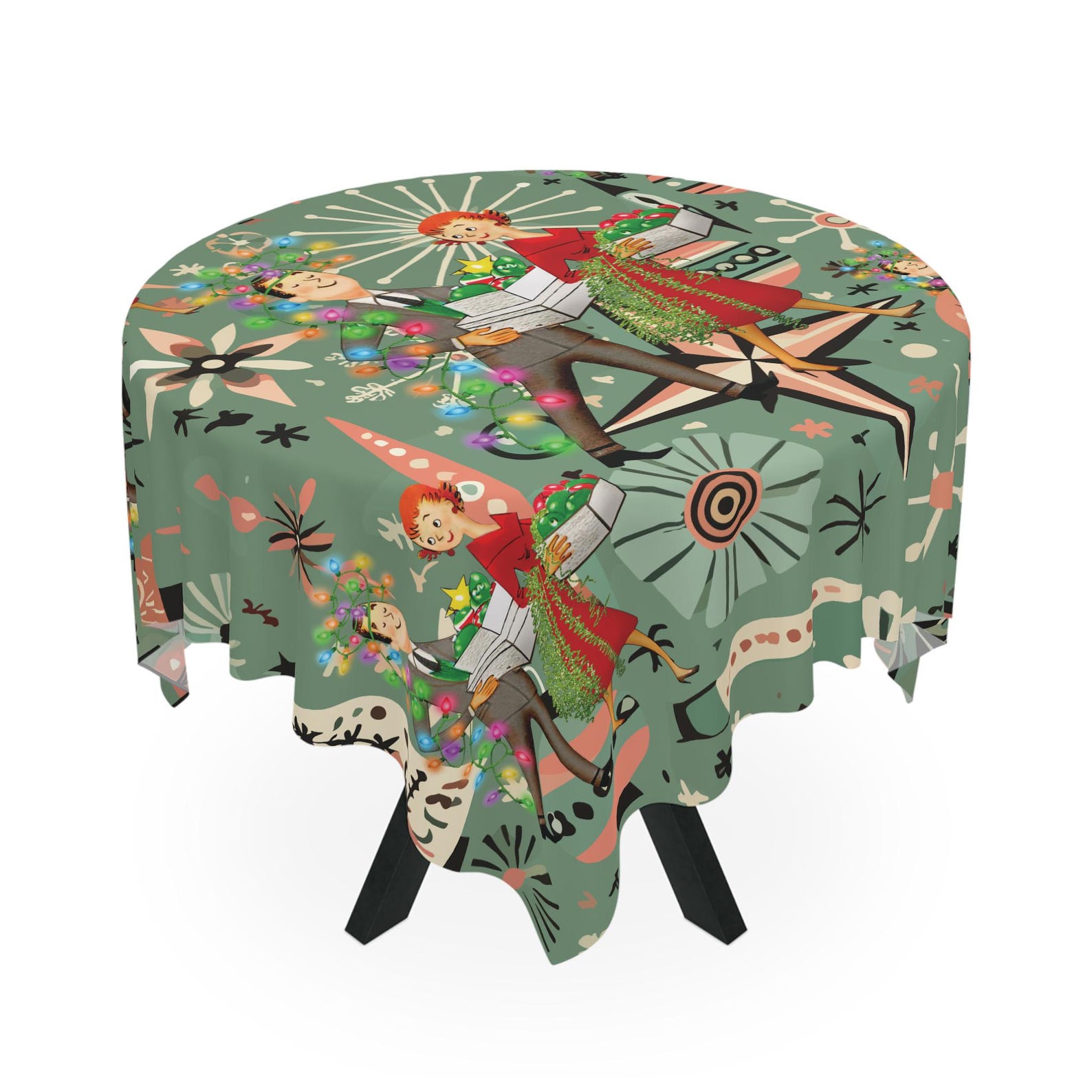 Retro 1950s Kitsch Christmas S - Century Textile & Sewing Supply Photos บทวิจารณ์และราคา