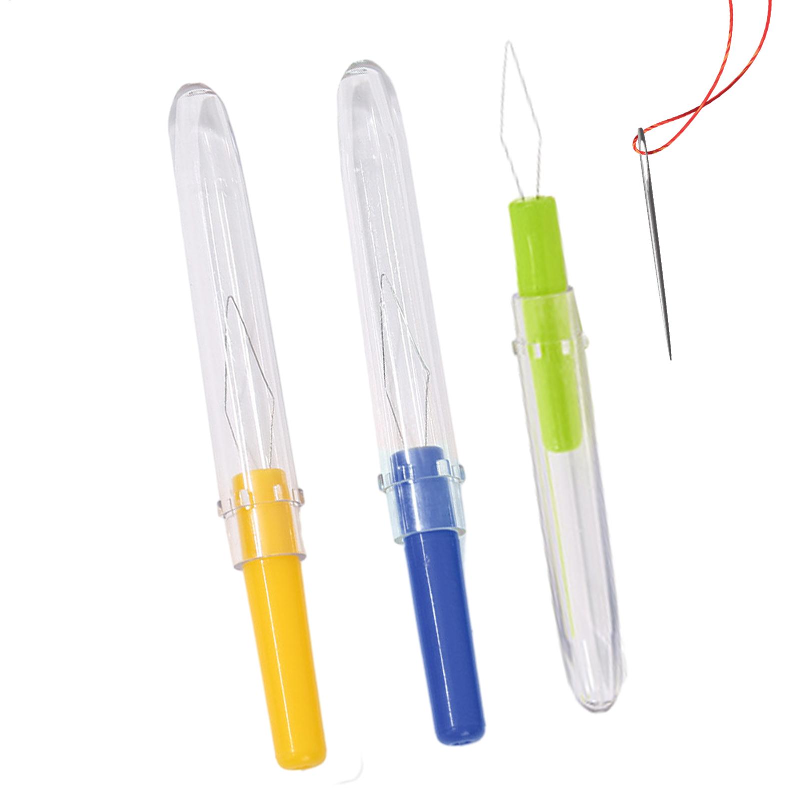 3Pcs Needle Threader with Cove - Needle Threader Tool บทวิจารณ์และราคา