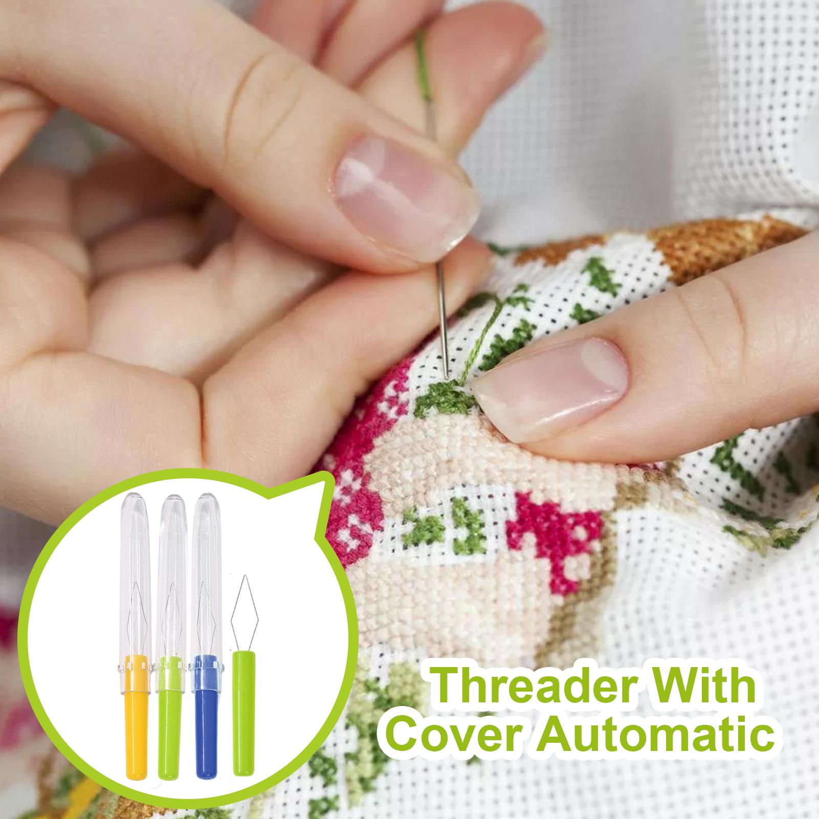 3Pcs Needle Threader with Cove - Needle Threader Tool บทวิจารณ์และราคา
