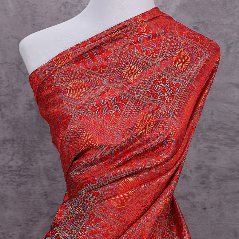 Chinese Style Jacquard Brocade - Sewing Fabric บทวิจารณ์และราคา