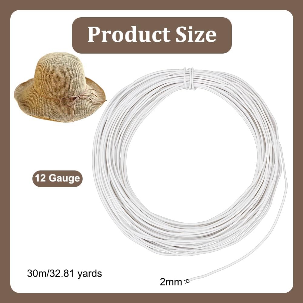 30m White Millinery Wire 2mm D - Sewing By บทวิจารณ์และราคา