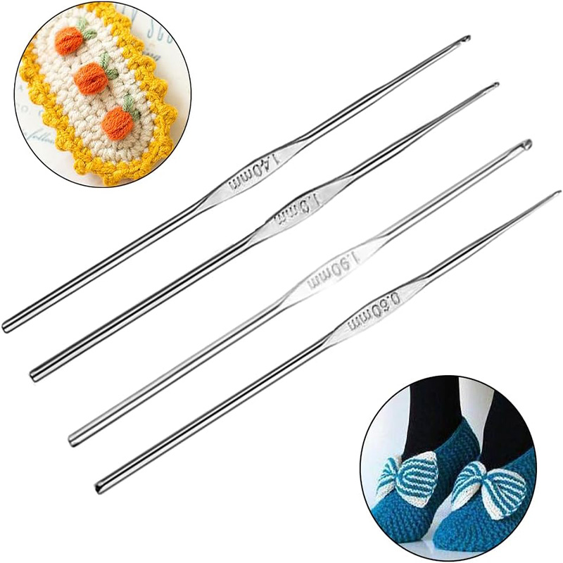 4 Pcs Stainless Steel Crochet  - Sewing By บทวิจารณ์และราคา