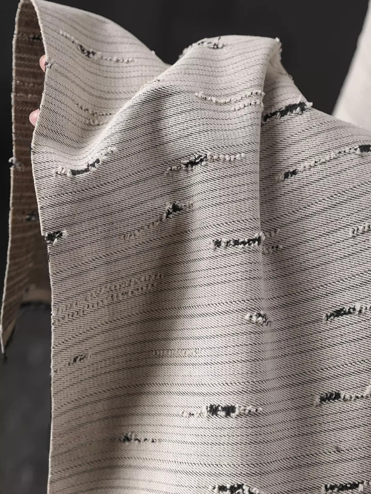 Striped Denim Cotton Jacquard  - Sewing Recycling บทวิจารณ์และราคา
