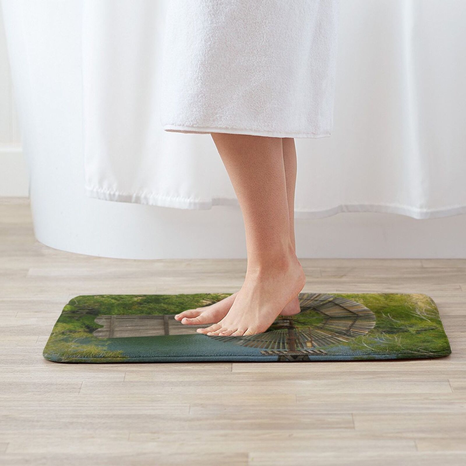 Wooden Windmill Carpet Mat Rug - Century Textile & Sewing Supply Photos บทวิจารณ์และราคา