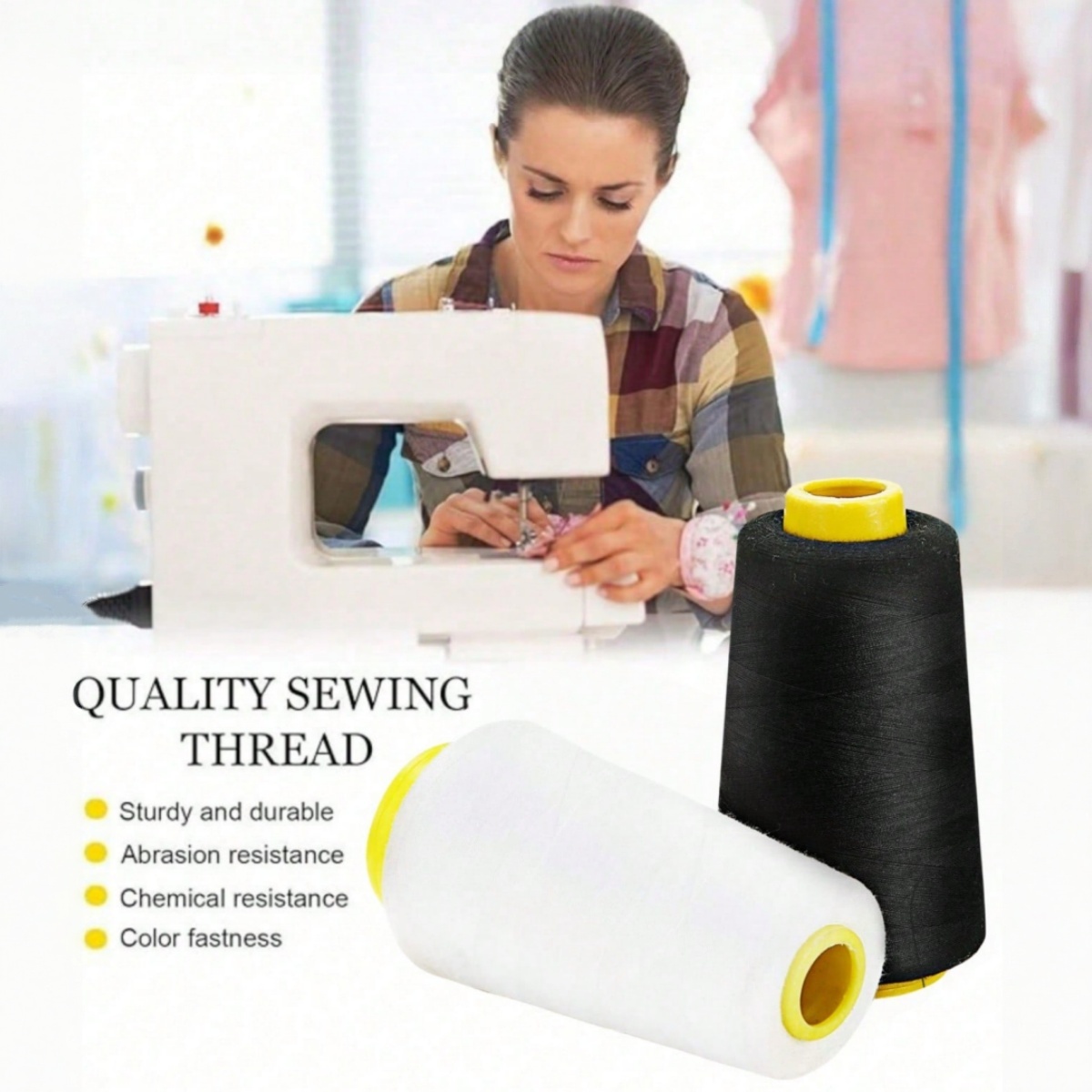 1-6Rolls 3000 Yard Each Serger - Serger Thread Cone บทวิจารณ์และราคา