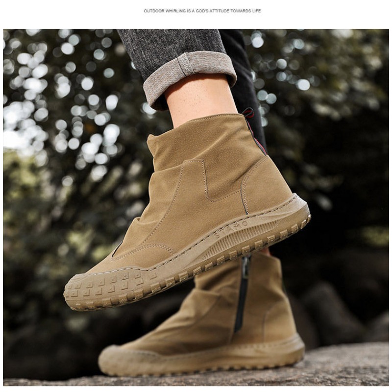 Men's High-Top Hiking Shoes fo - Sewing Nylon บทวิจารณ์และราคา