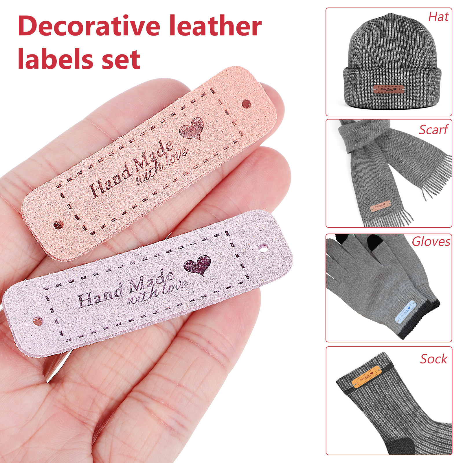 60Pcs Handmade Labels Embossed - Sewing Labels บทวิจารณ์และราคา
