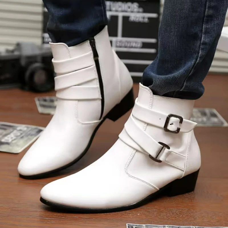 New Men's Boots Leather Chelse - Sewing Nylon บทวิจารณ์และราคา