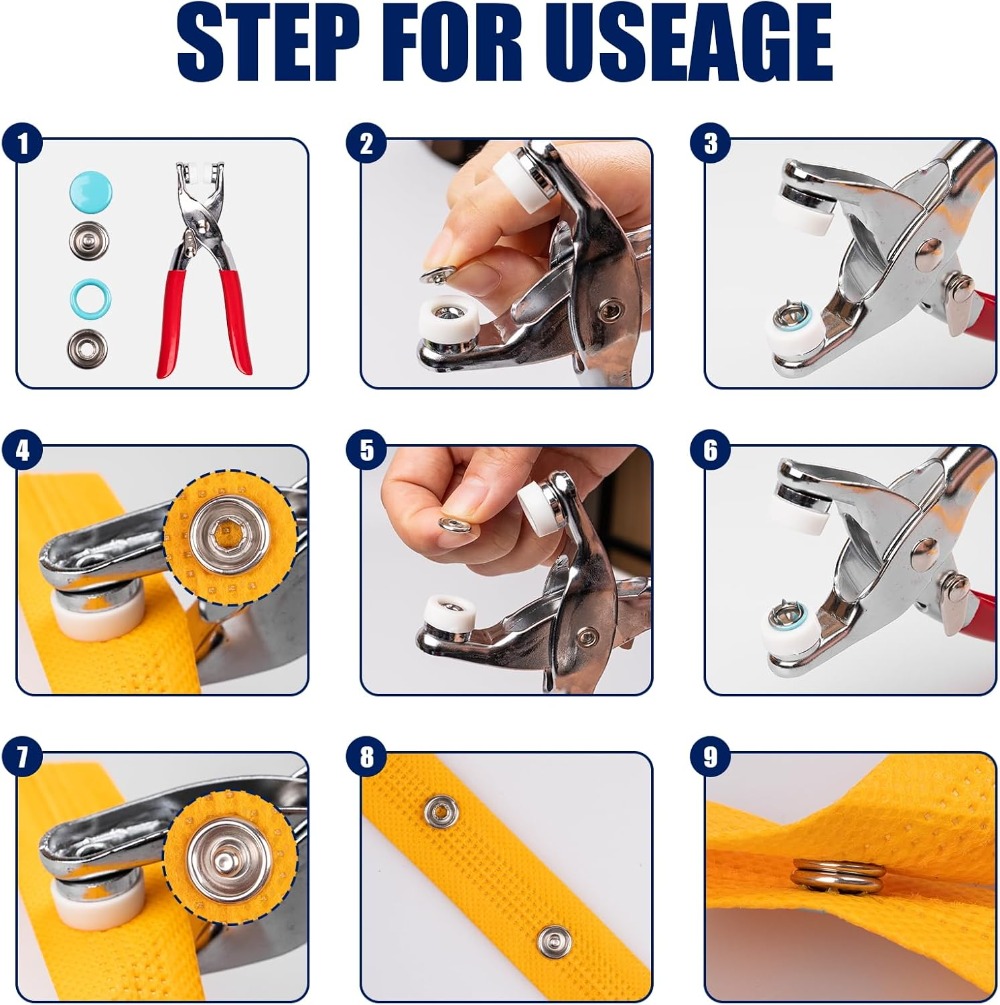 200 Set Snap Button Kit, 9.5mm - Sewing Fabric บทวิจารณ์และราคา