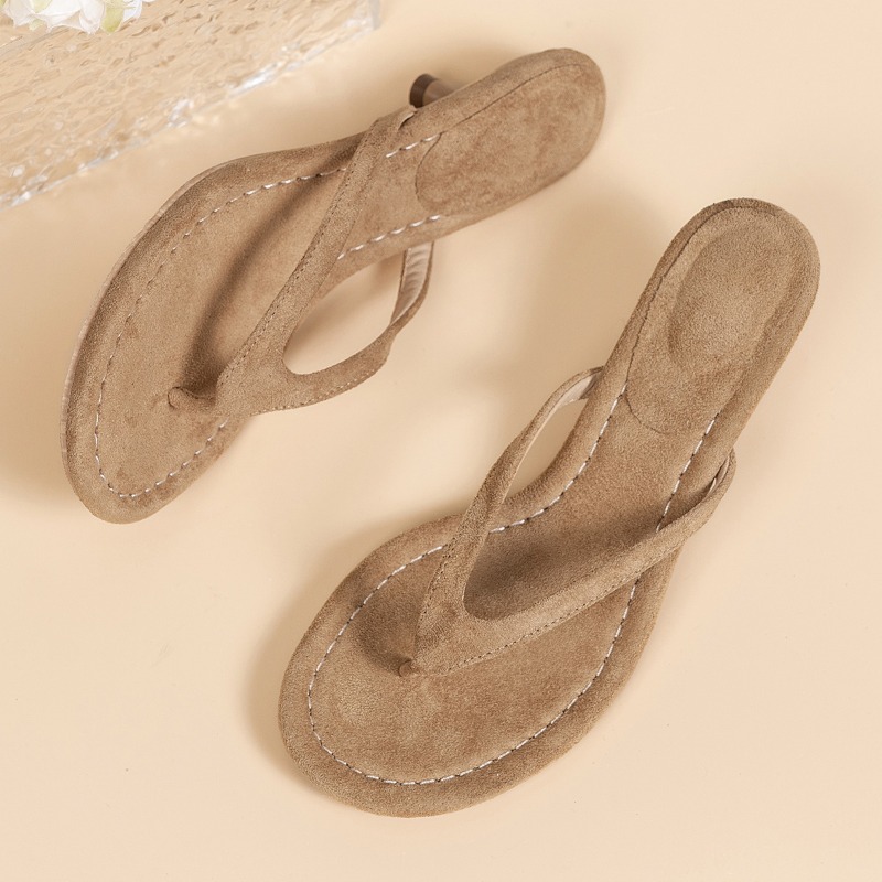 Women Brown Heeled Sandals wit - Sewing Nylon บทวิจารณ์และราคา