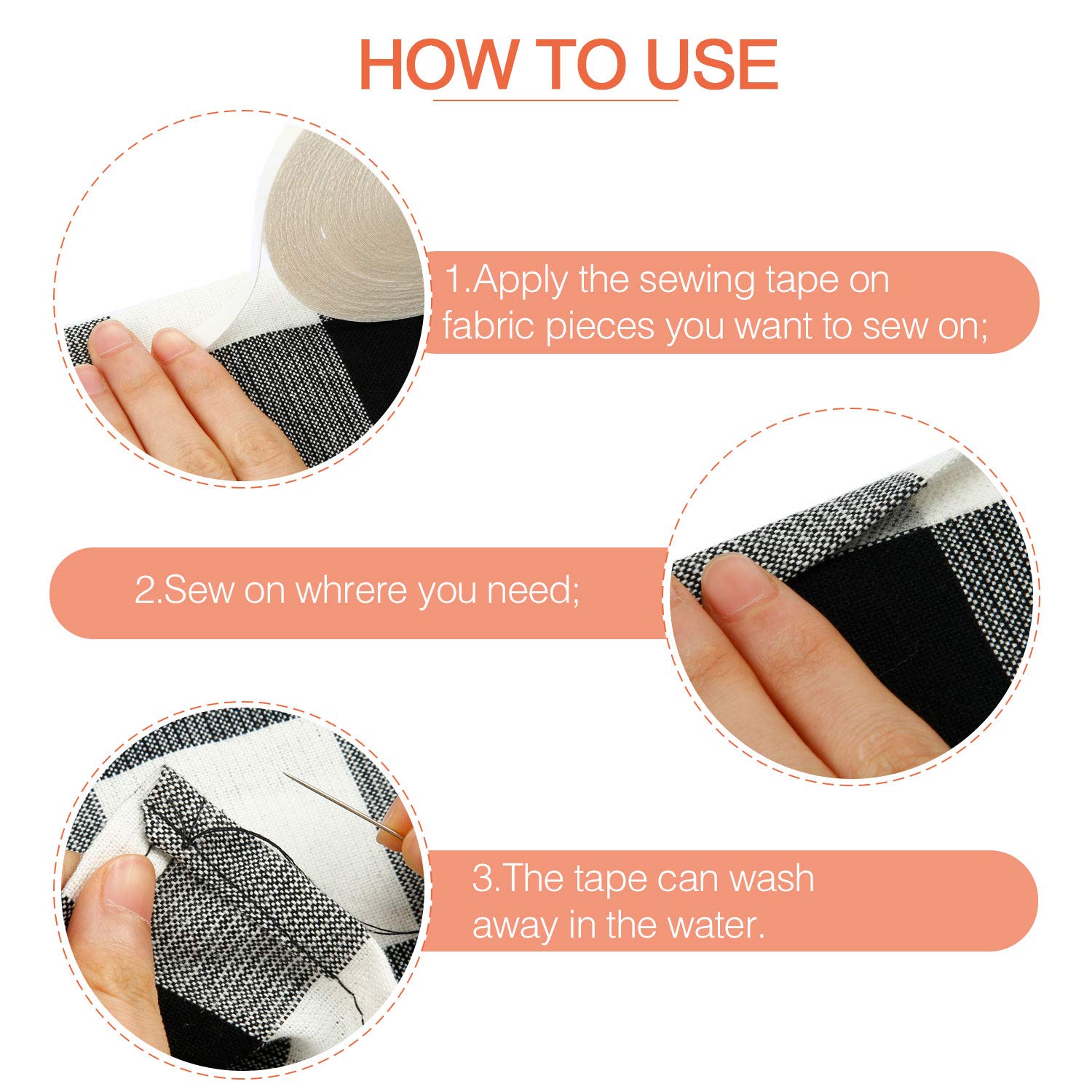 20m Water Soluble Adhesive Tap - Sewing Labels บทวิจารณ์และราคา