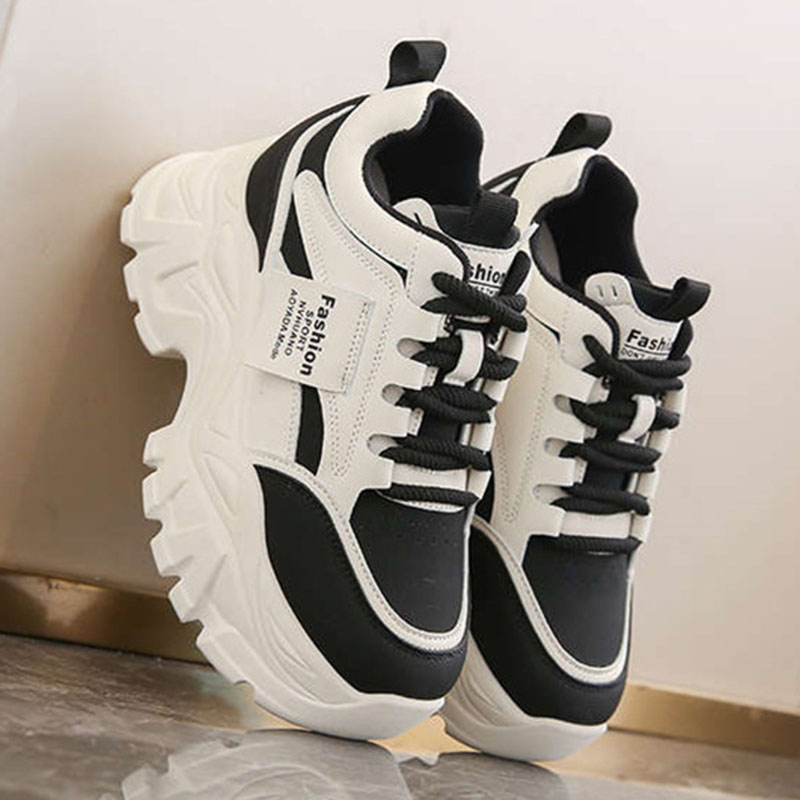 New Fashion Platform Sneakers  - Sewing Fabric บทวิจารณ์และราคา