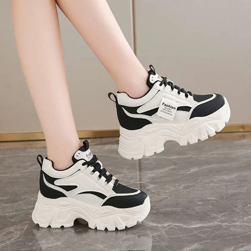 New Fashion Platform Sneakers  - Sewing Fabric บทวิจารณ์และราคา