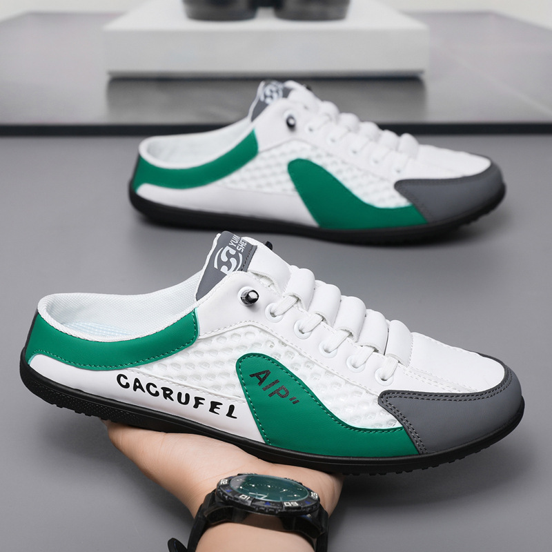 Men's Fashion Soft-soled Half  - Sewing Nylon บทวิจารณ์และราคา