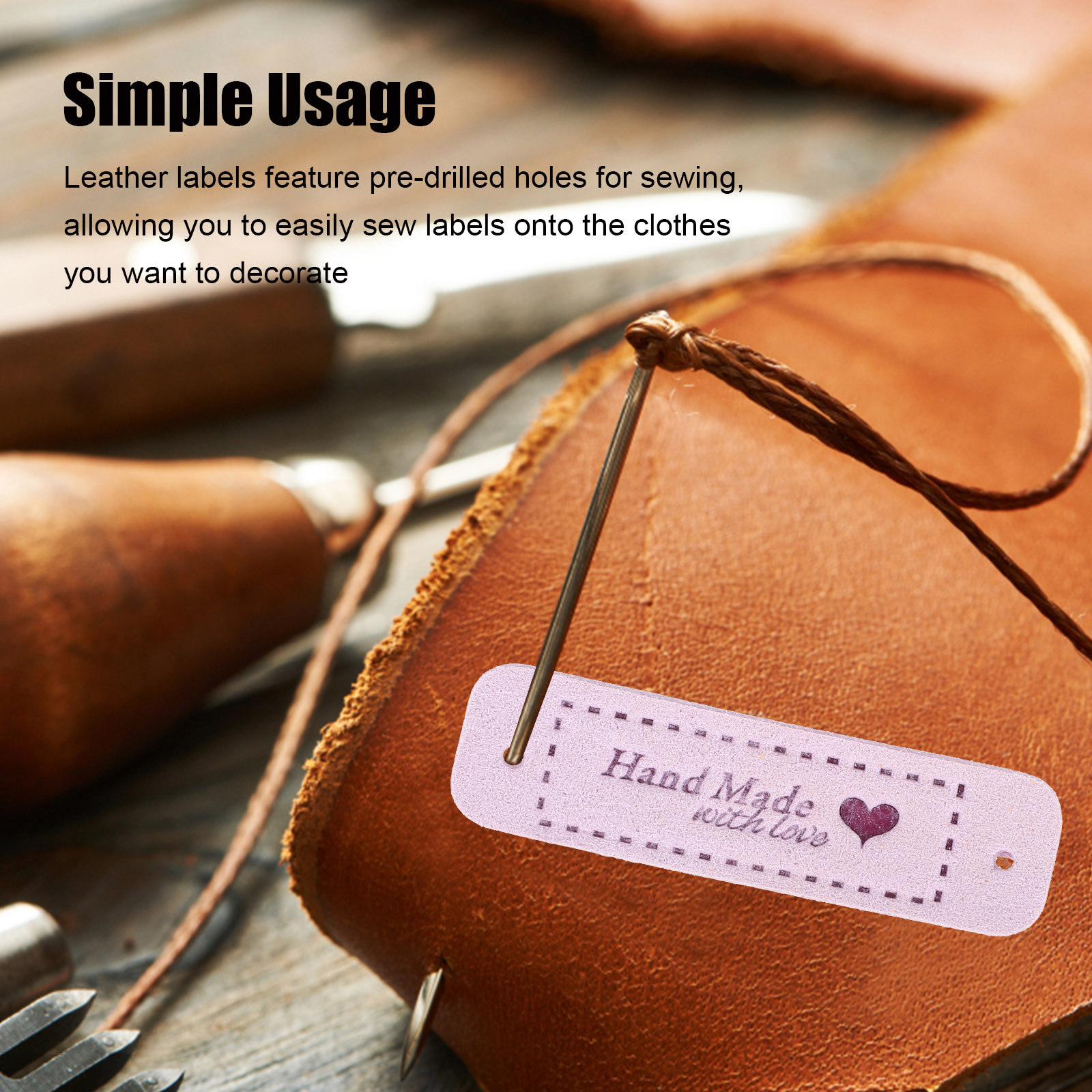60Pcs Labels Embossed Handmade - Sewing Labels บทวิจารณ์และราคา