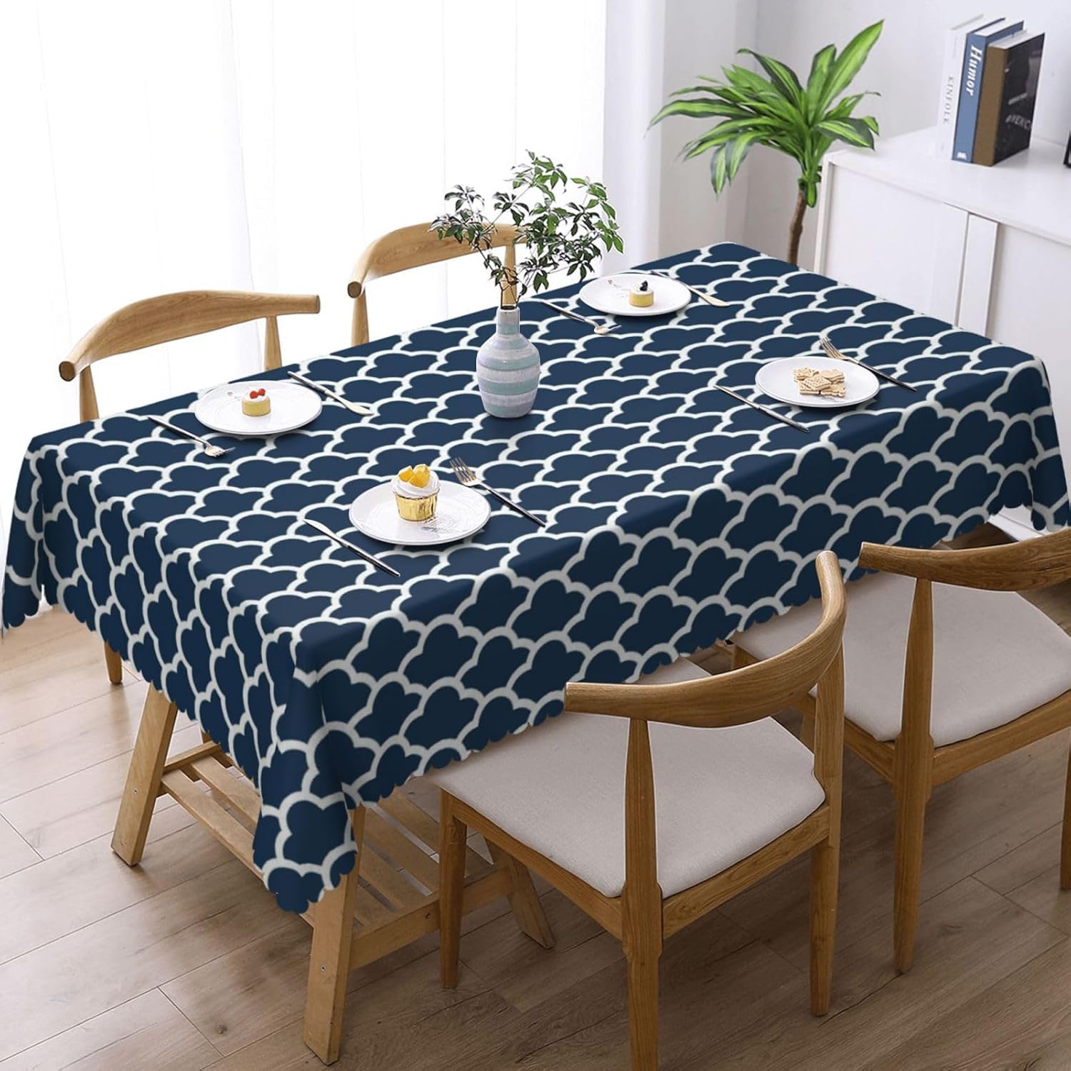 Blue Tablecloth Navy Cloud Sea - Century Textile & Sewing Supply Photos บทวิจารณ์และราคา