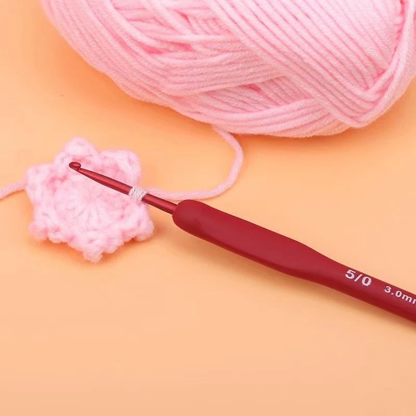9/33pcs Red Crochet Hook set,  - Sewing By บทวิจารณ์และราคา