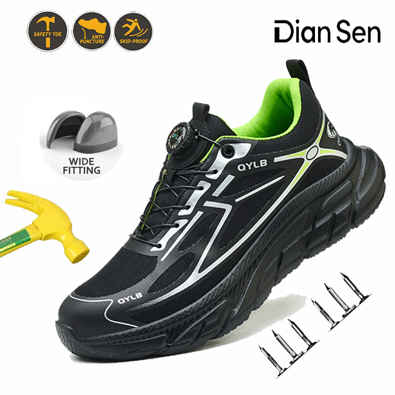 Mens Work Safety Boots Steel T - Sewing Nylon บทวิจารณ์และราคา