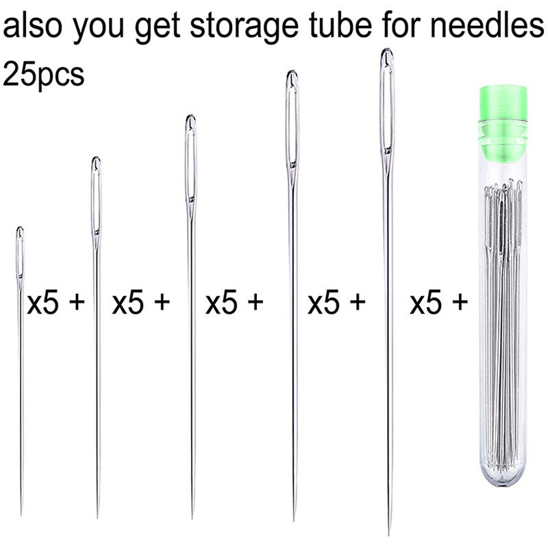 25Pcs Large Eye Stitching Need - Leather Needle Heavy บทวิจารณ์และราคา