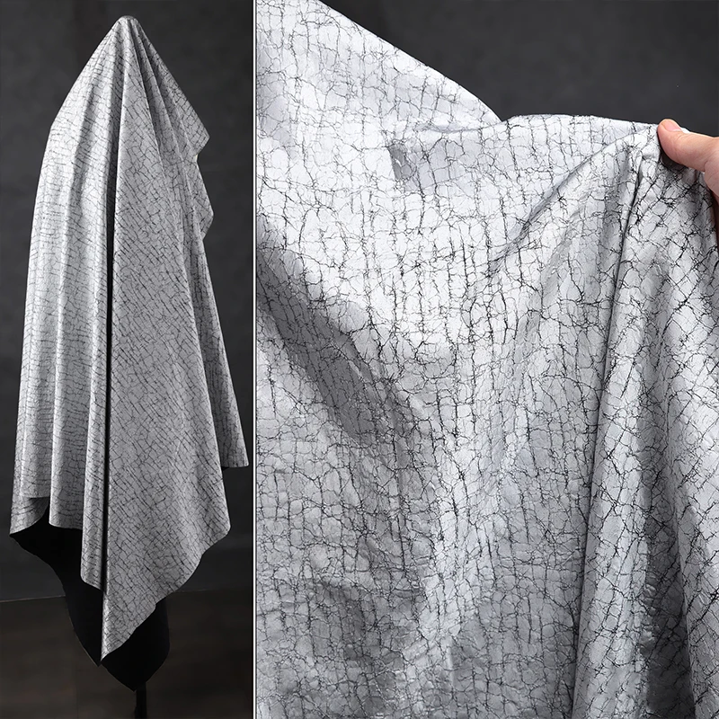 Vintage Gray Distressed Cracke - Sewing Fabric บทวิจารณ์และราคา