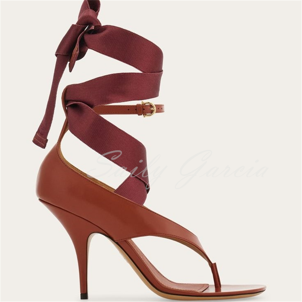 Brown Leather High Heel Flip F - Sewing Fabric บทวิจารณ์และราคา