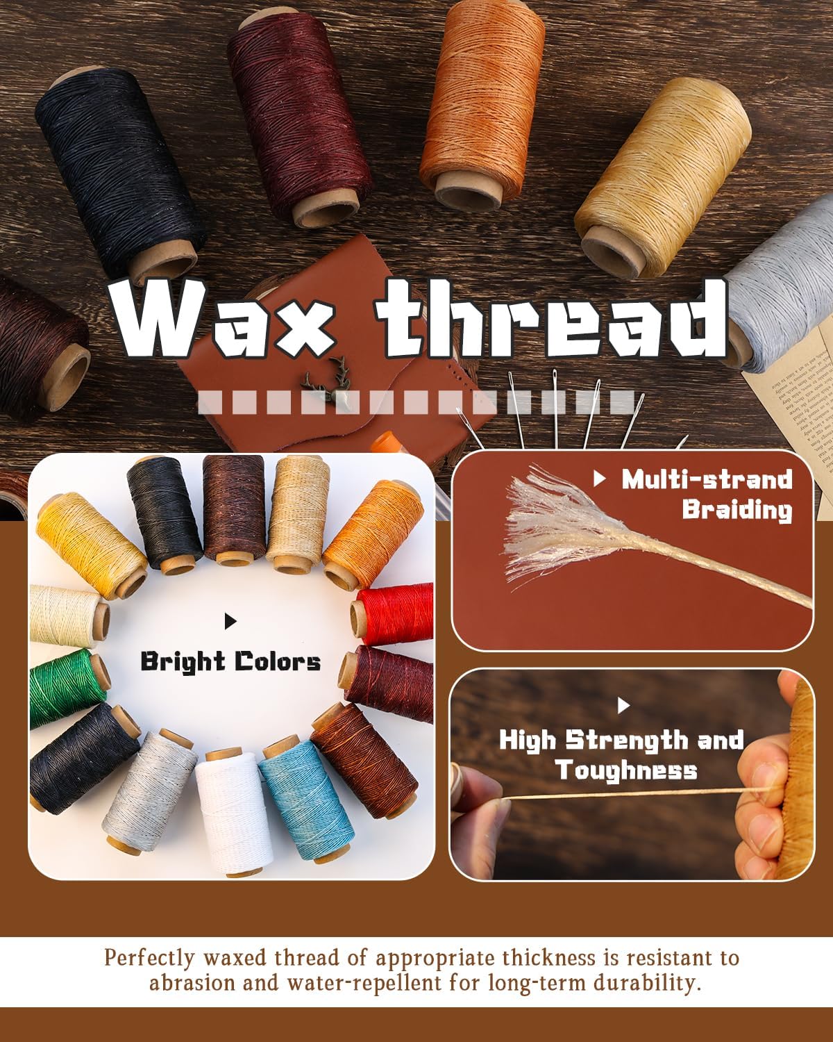 Waxed Thread 218 Yards Heavy D - Leather Needle Heavy บทวิจารณ์และราคา