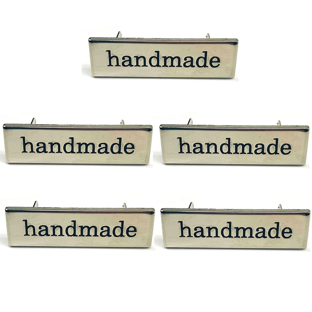 5Pcs Metal Handmade Tag Labels - Sewing Labels บทวิจารณ์และราคา