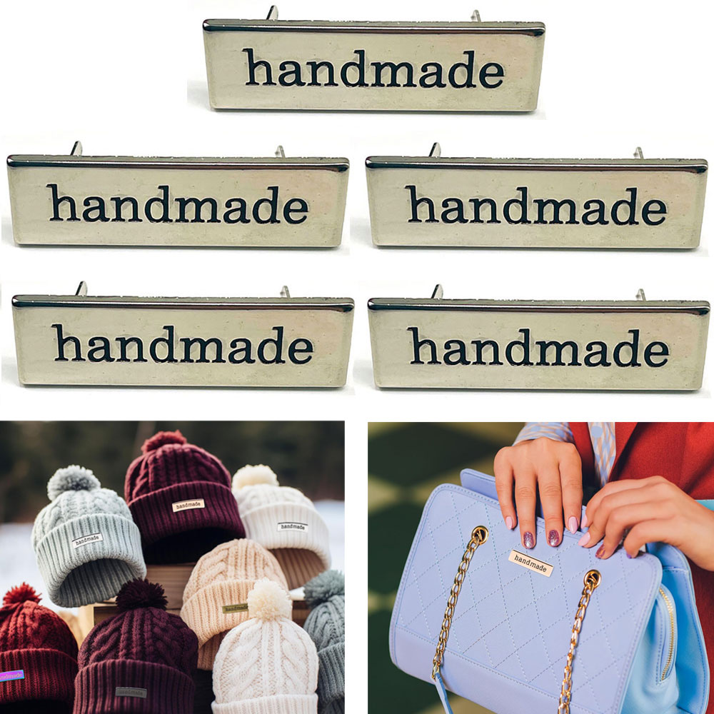 5Pcs Metal Handmade Tag Labels - Sewing Labels บทวิจารณ์และราคา